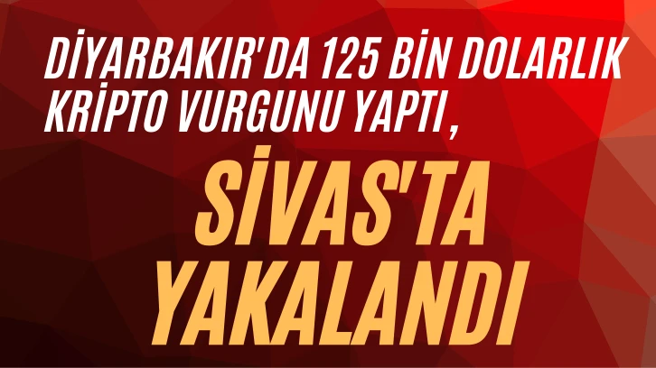 Diyarbakır'da 125 Bin Dolarlık Kripto Vurgunu Yaptı, Sivas'ta Yakalandı