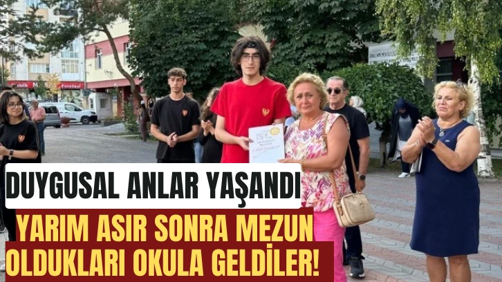 Yarım Asır Sonra Mezun Oldukları Okula Geldiler!  Duygusal Anlar Yaşandı