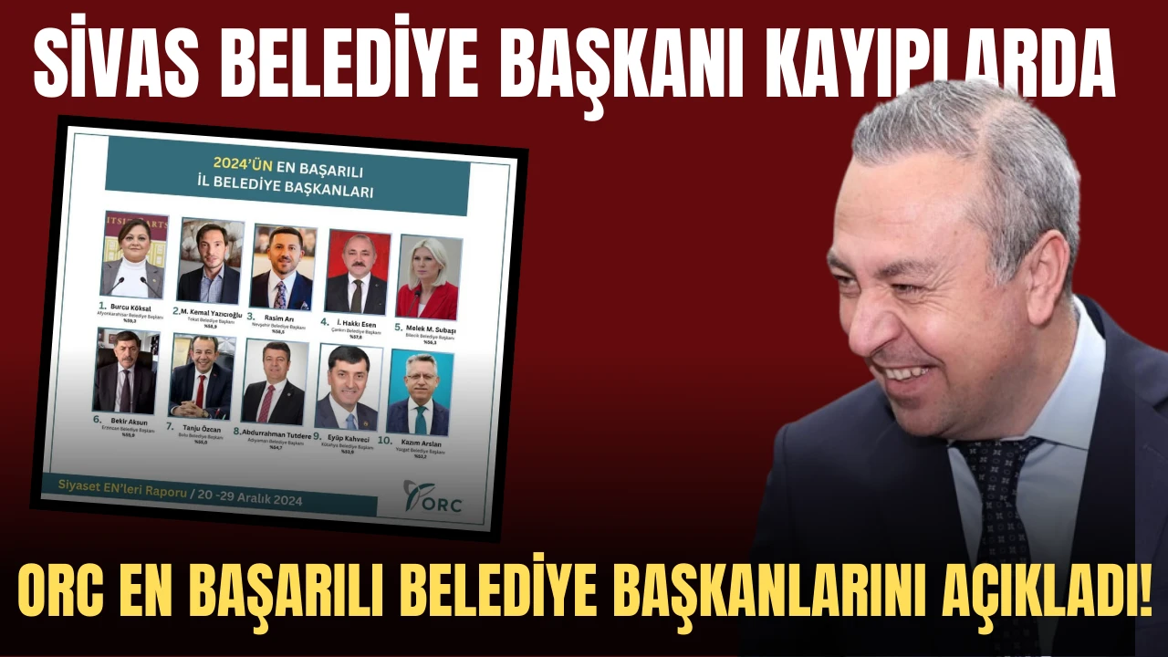 ORC En Başarılı Belediye Başkanlarını Açıkladı! Sivas Belediye Başkanı Kayıplarda