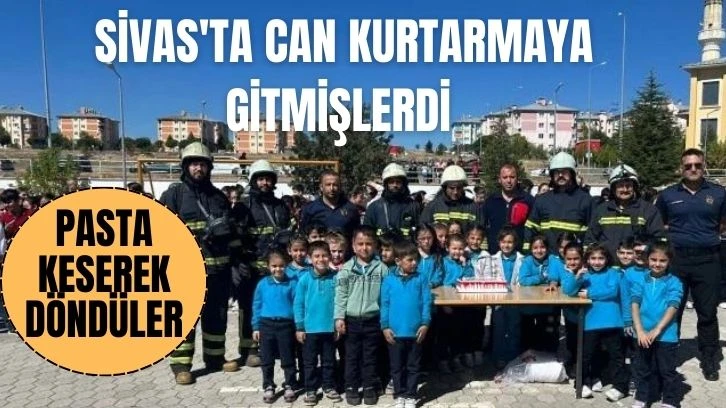 Sivas'ta Can Kurtarmaya Gitmişlerdi Pasta Keserek Döndüler