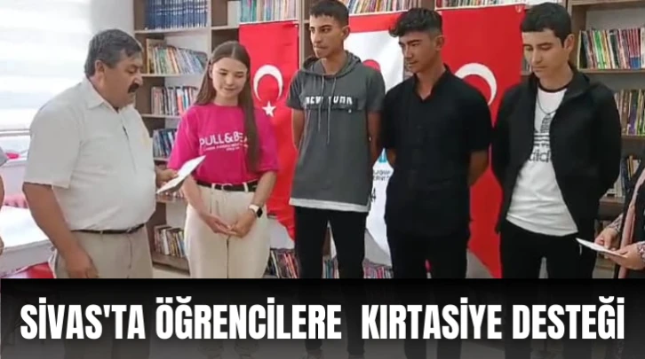 Sivas'ta Öğrencilere  Kırtasiye Desteği