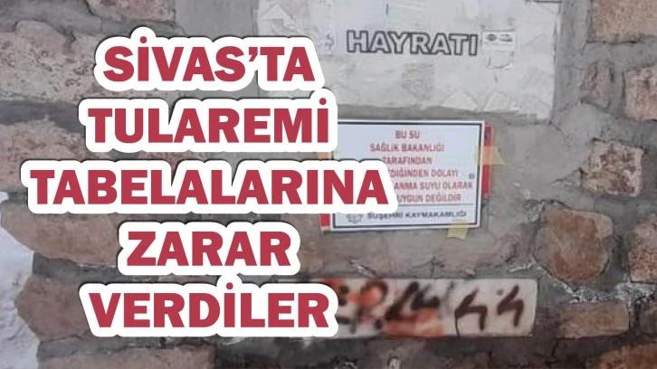 Sivas'ta Tularemi Tabelalarına Zarar Verdiler!