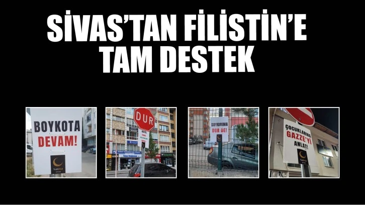 Sivas'tan Filistin'e Tam Destek