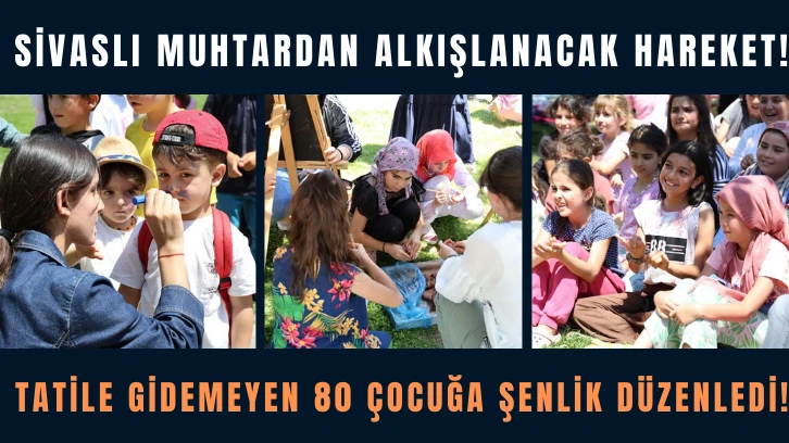 Sivaslı Muhtardan Alkışlanacak Hareket! Tatile Gidemeyen 80 Çocuğa Şenlik Düzenledi! 