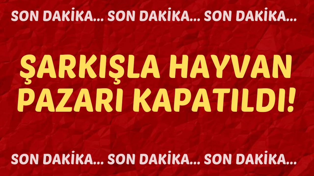 Son Dakika: Şarkışla Hayvan Pazarı Kapatıldı!