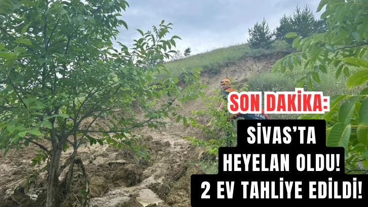 Son Dakika: Sivas'ta Heyelan Oldu! 2 Ev Tahliye Edildi! 