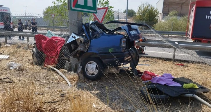 Yoldan Çıkan Araç Kaza Yaptı, 1 Ölü 