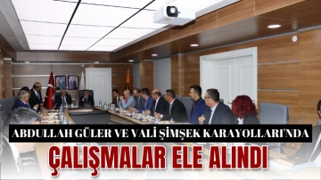 Abdullah Güler ve Vali Şimşek Karayolları'nda