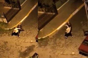 Bir kadın Erkek Şahsı Sokak Ortasında Darp Etti