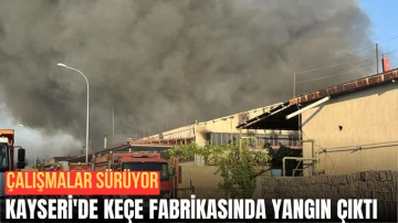 Kayseri'de Keçe Fabrikasında Yangın Çıktı