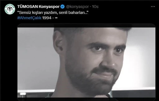 Konyaspor'dan Ahmet Çalık paylaşımı