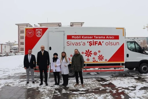 Mobil Kanser Tarama Aracı Şarkışla’da Kuruldu