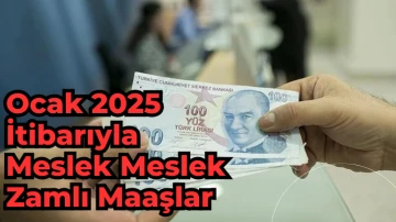  Ocak 2025 İtibarıyla Meslek Meslek Zamlı Maaşlar