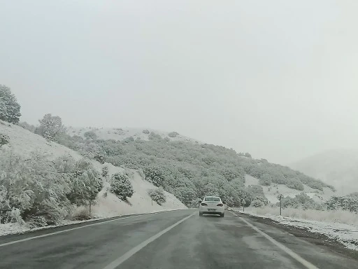 Sivas'ın yüksek kesimlerinde kar yağışı etkili oldu