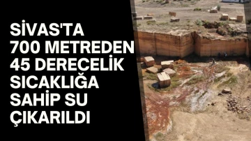 Sivas'ta 700 Metreden 45 Derecelik Sıcaklığa Sahip Su Çıkarıldı