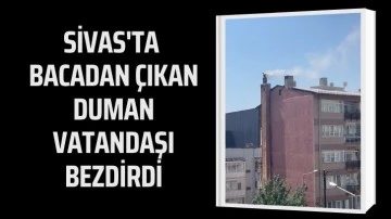 Sivas'ta Bacadan Çıkan Duman Vatandaşı Bezdirdi