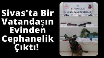 Sivas'ta Bir Vatandaşın Evinden Cephanelik Çıktı! 