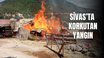 Sivas'ta Korkutan Yangın