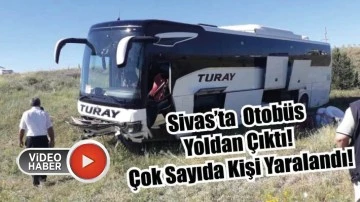 Sivas'ta Otobüs Yoldan Çıktı! Çok Sayıda Kişi Yaralandı! 
