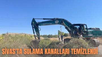 Sivas'ta Sulama Kanalları Temizlendi