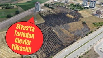 Sivas'ta Tarladan Alevler Yükseldi 