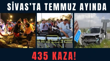 Sivas’ta Temmuz Ayında 435 Kaza!