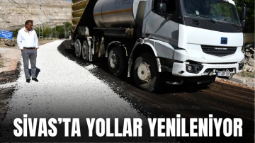 Sivas'ta Yollar  Yenileniyor 