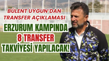 Bülent Uygun'dan Transfer Açıklaması: Erzurum Kampında 8 Transfer Takviyesi Yapılacak!