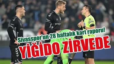 Sivasspor’un 28 Haftalık Kart Raporu! Yiğido Zirvede