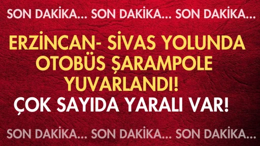 Son Dakika:  Erzincan- Sivas Yolunda Otobüs Şarampole Yuvarlandı! Çok Sayıda Yaralı Var! 