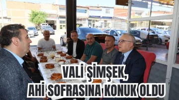 Vali Şimşek, Ahi Sofrasına Konuk Oldu