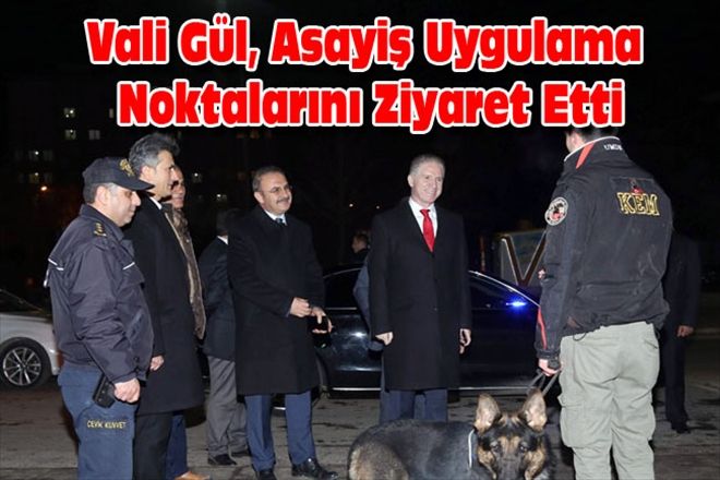 Vali Gül, Asayiş Uygulama Noktalarını Ziyaret Etti