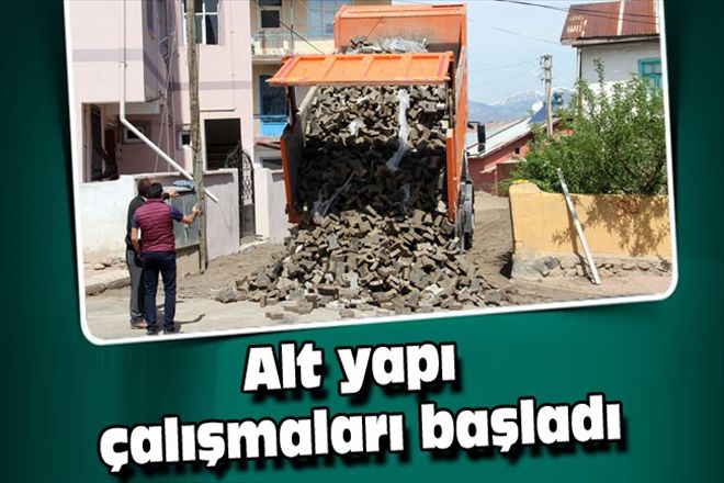 Alt yapı çalışmaları başladı