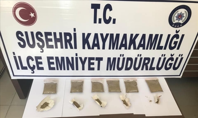 Suşehri´nde 3 Kilo 92 Gram Toz Esrar Ele Geçirildi