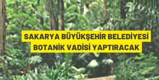 Sakarya'da Botanik Vadisi Yaptırılacak